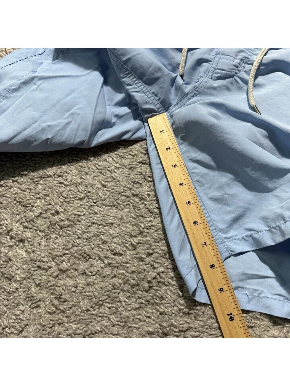 Polo Ralph Lauren Blue Cargo Pocket Nylon Mesh Lined Swim Trunks Mens Medium
